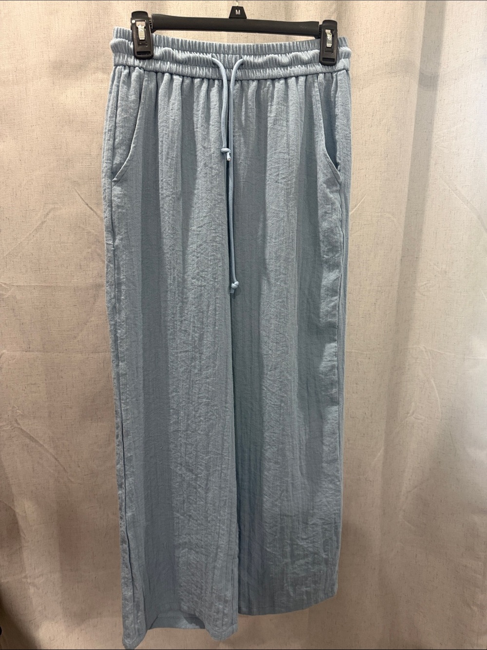 HALARA Women’s Light Blue Elastic Waist Drawstring Pants